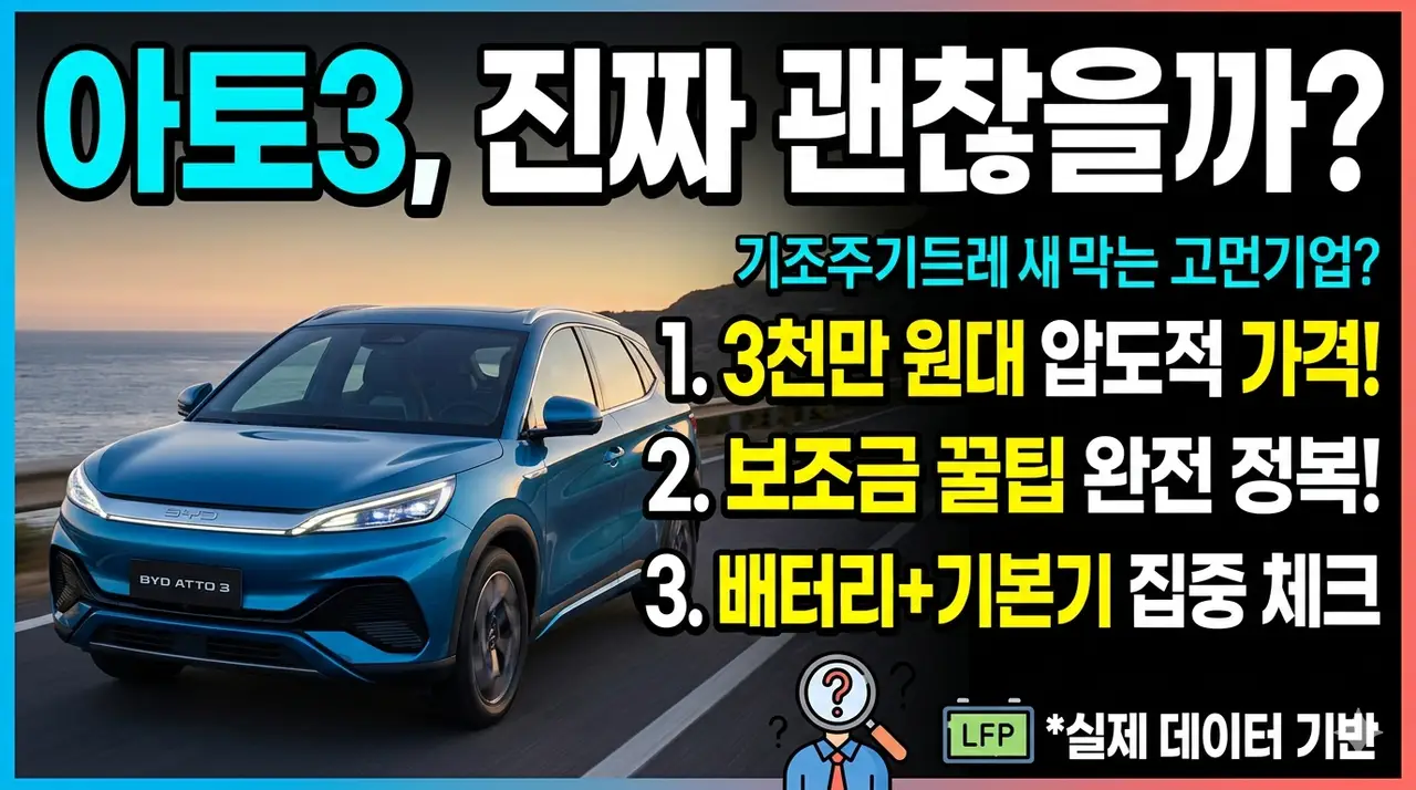 3천만 원대 전기차, 보조금을 다 챙겨도 과연 합리적인 선택일까?